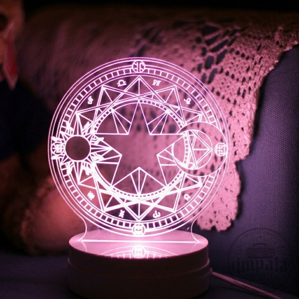Cardcaptor Sakura Magic Circle Pink LED Night Light