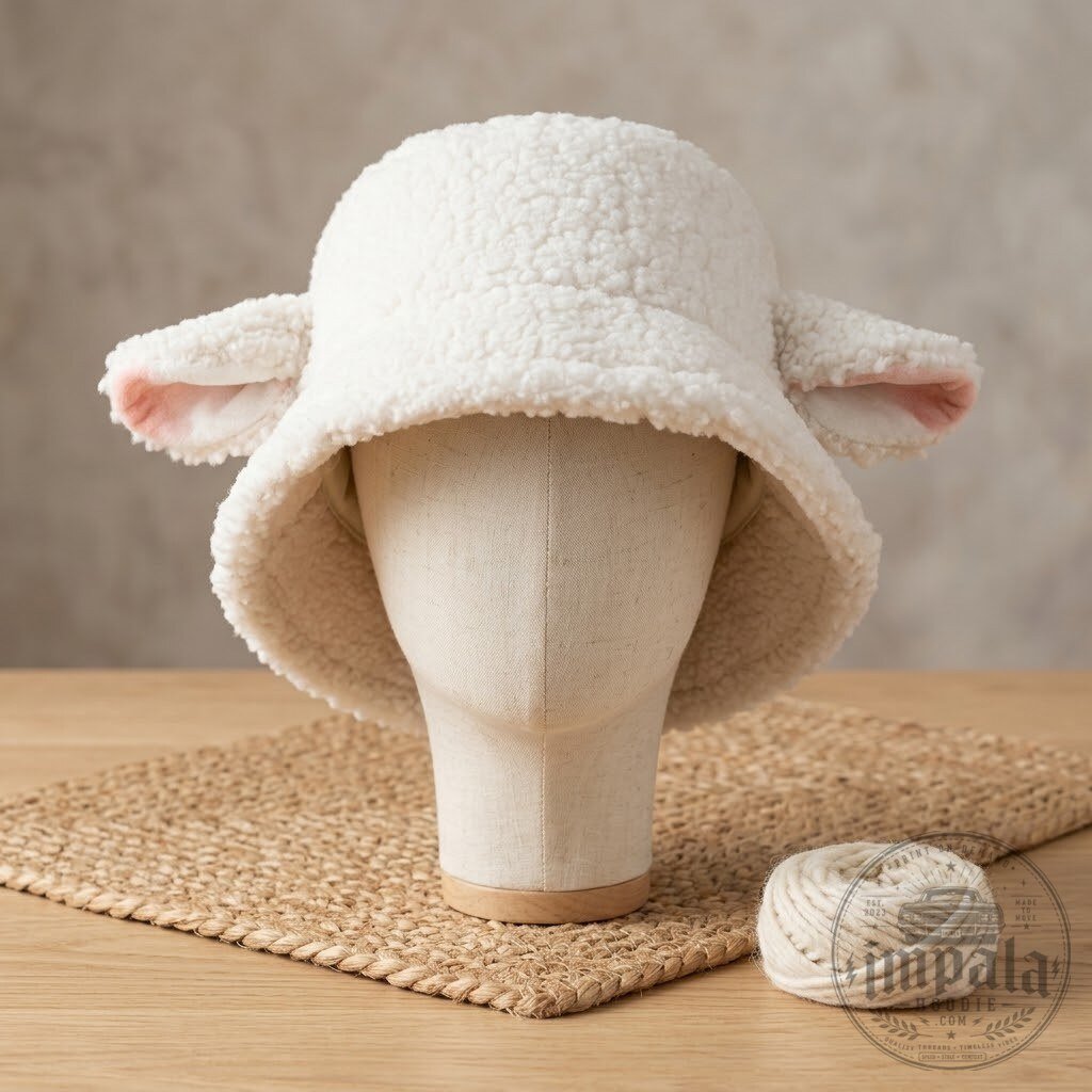 Cute Lamb Ear Sherpa Bucket Hat 3 Cute Lamb Ear Sherpa Bucket Hat