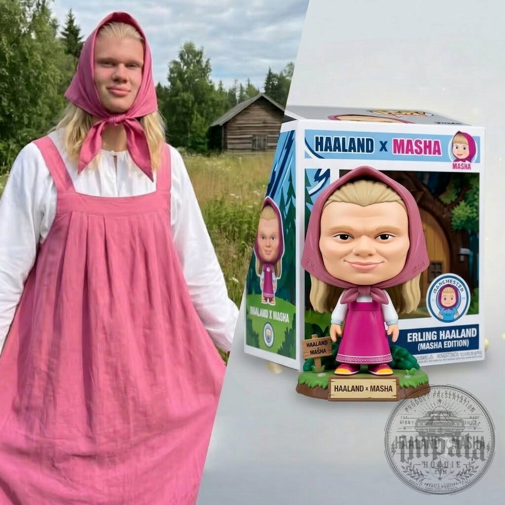 Erling Haaland x Masha And The Bear Funny Figure
