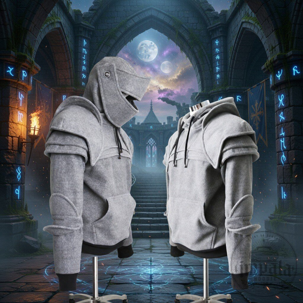 Fantasy Medieval Warrior Knight Armor Hoodie