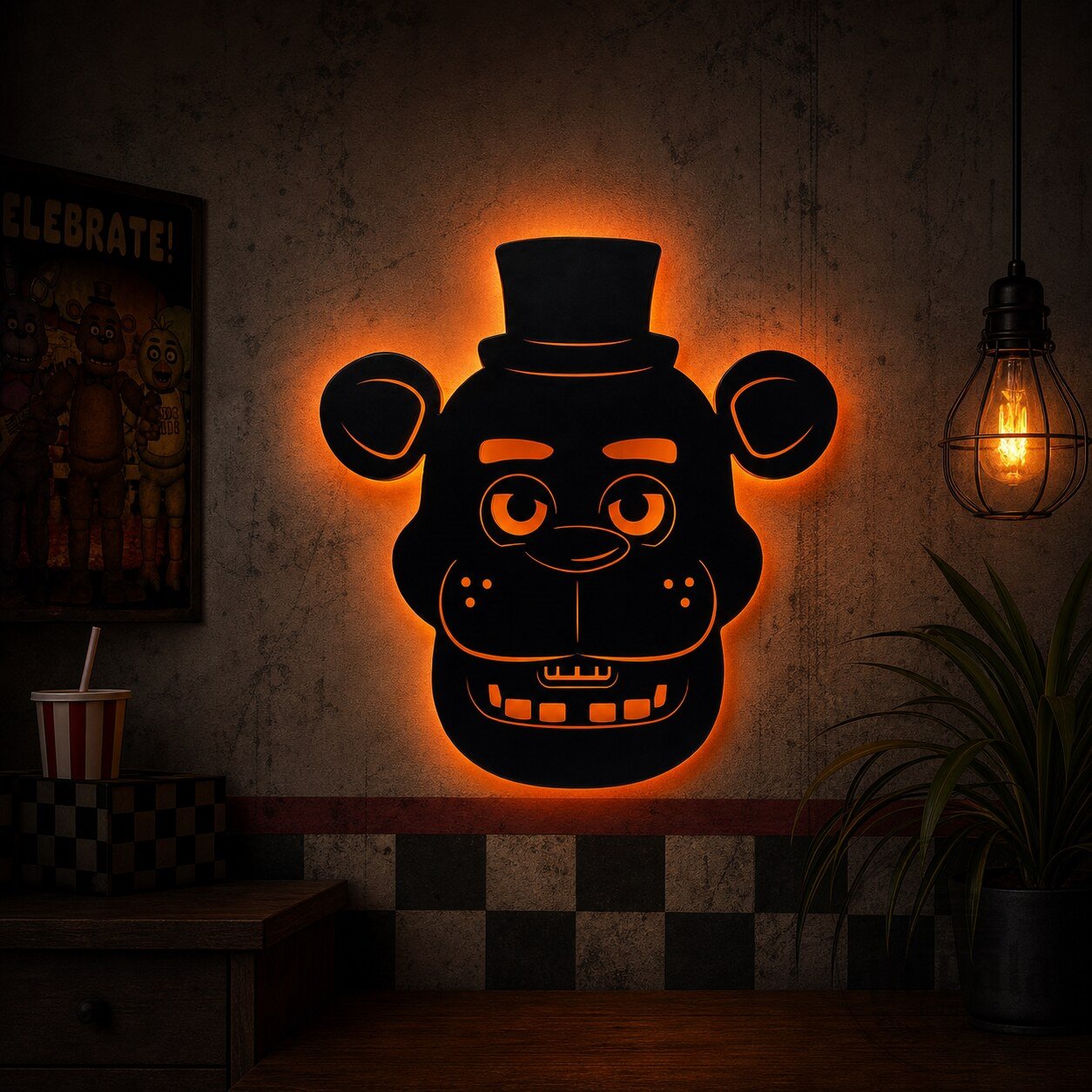 Five Nights at Freddy's Freddy Fazbear Halloween Wall Light 4 Five Nights at Freddy's Freddy Fazbear Halloween Wall Light