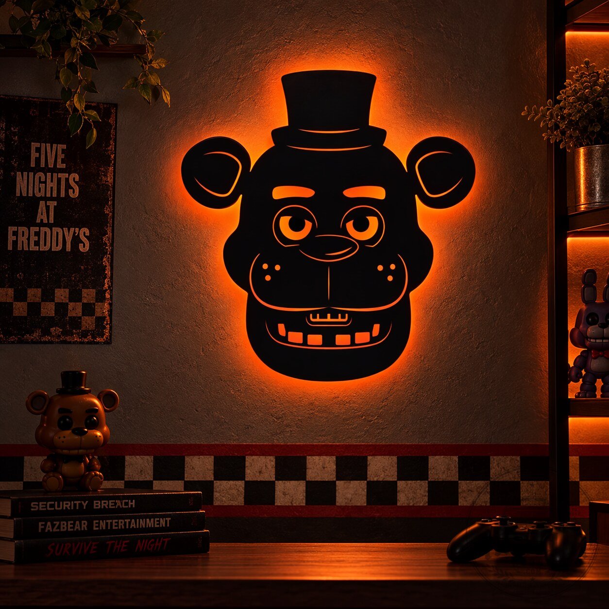 Five Nights at Freddy's Freddy Fazbear Halloween Wall Light 9 Five Nights at Freddy