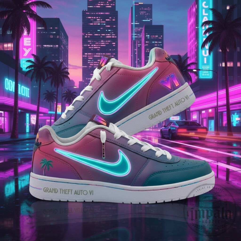 Grand Theft Auto VI GTA 6 Vice City Colorful Sneakers