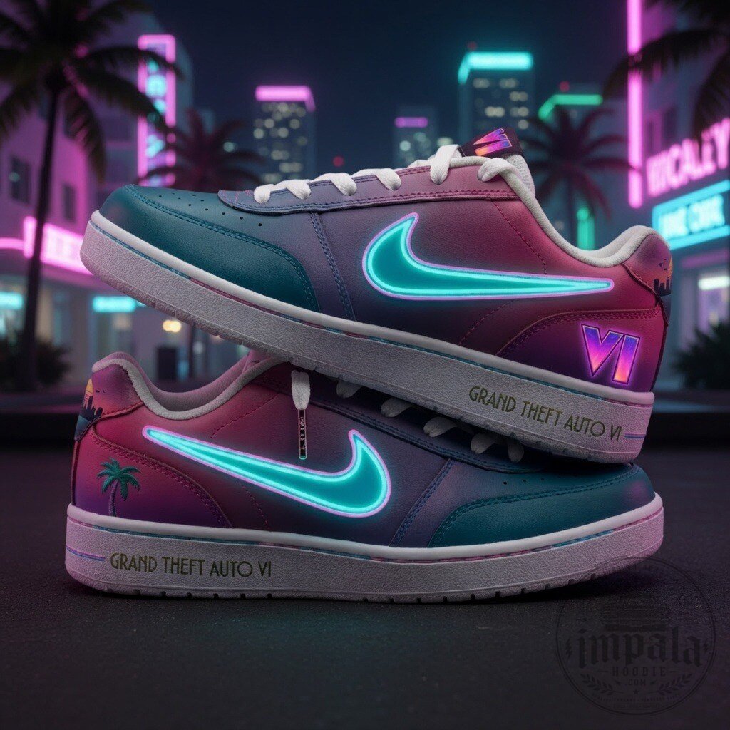 Grand Theft Auto VI GTA 6 Vice City Colorful Sneakers 8 Grand Theft Auto VI GTA 6 Vice City Colorful Sneakers