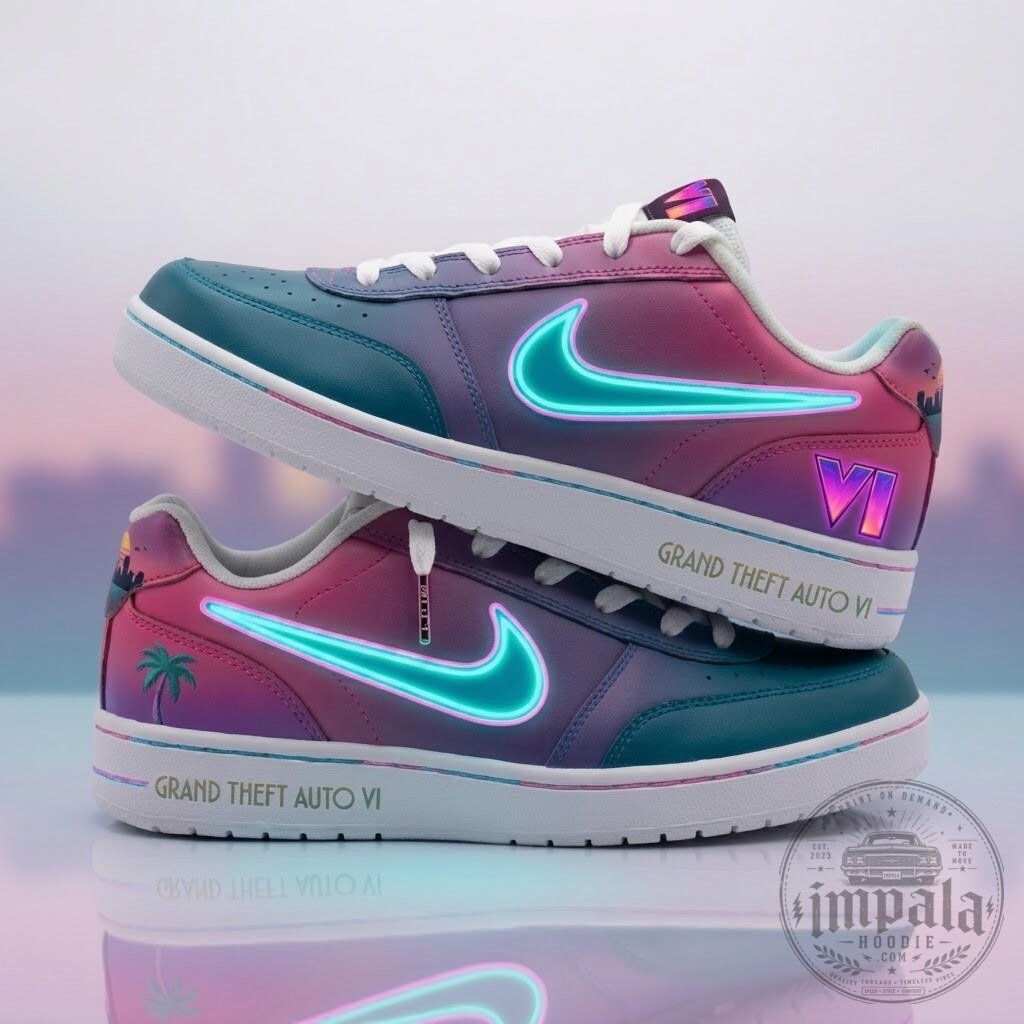 Grand Theft Auto VI GTA 6 Vice City Colorful Sneakers 9 Grand Theft Auto VI GTA 6 Vice City Colorful Sneakers
