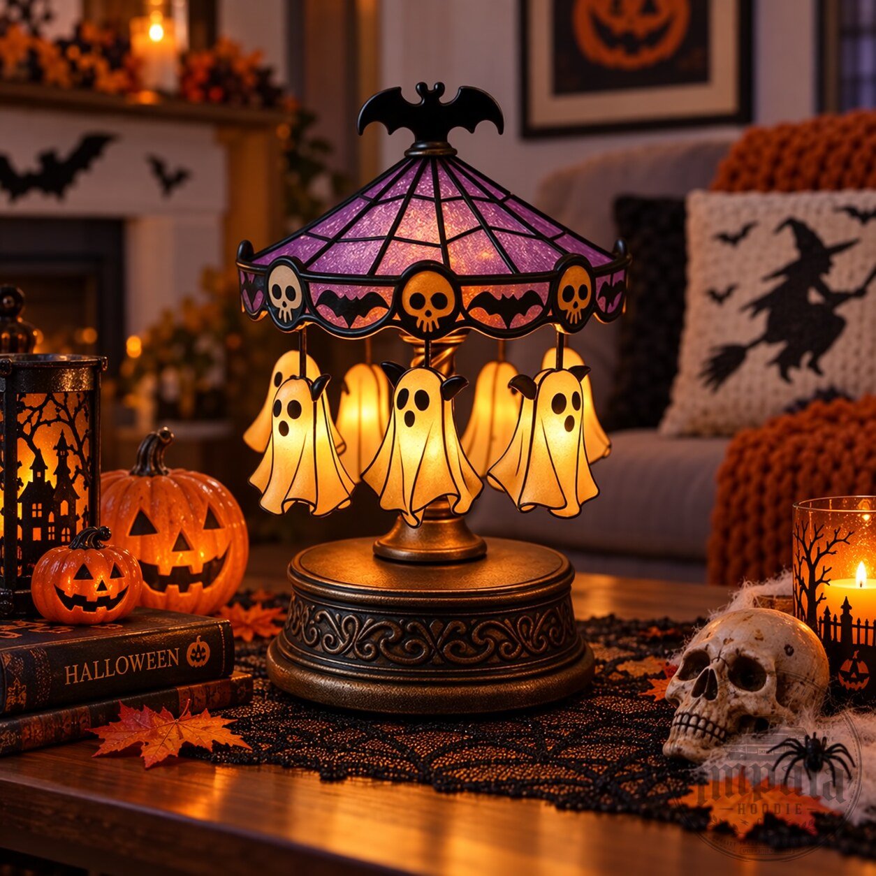 Halloween Spooky Ghost Table Lamp Decor Night Light