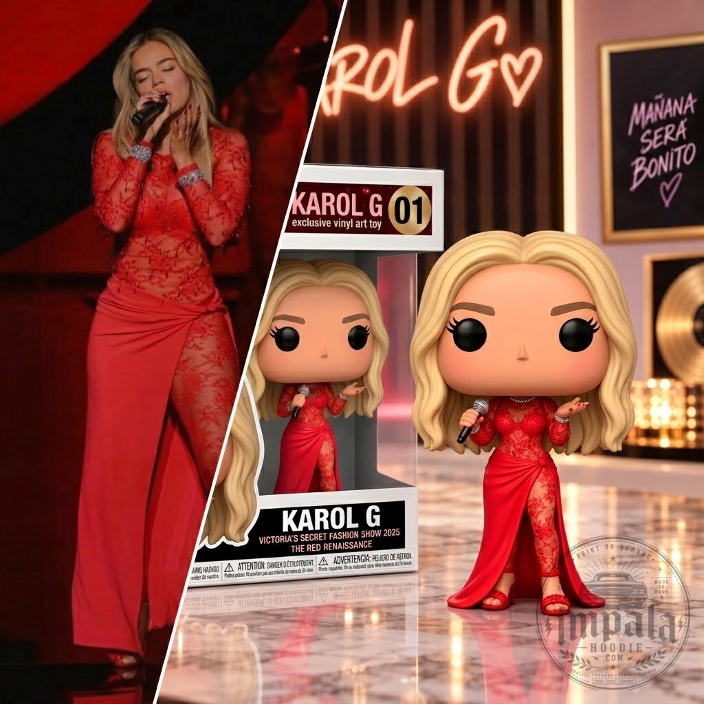 Karol G Victoria's Secret Fashion Show 2025 Red Dress Funko Pop Figure 4 Karol G Victoria's Secret Fashion Show 2025 Red Dress Funko Pop Figure