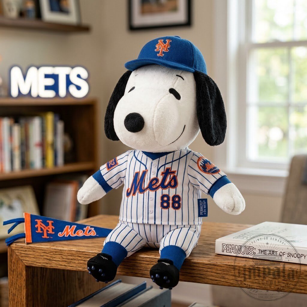 Peanuts Snoopy x New York Mets Baseball Inspired Plush Toy
