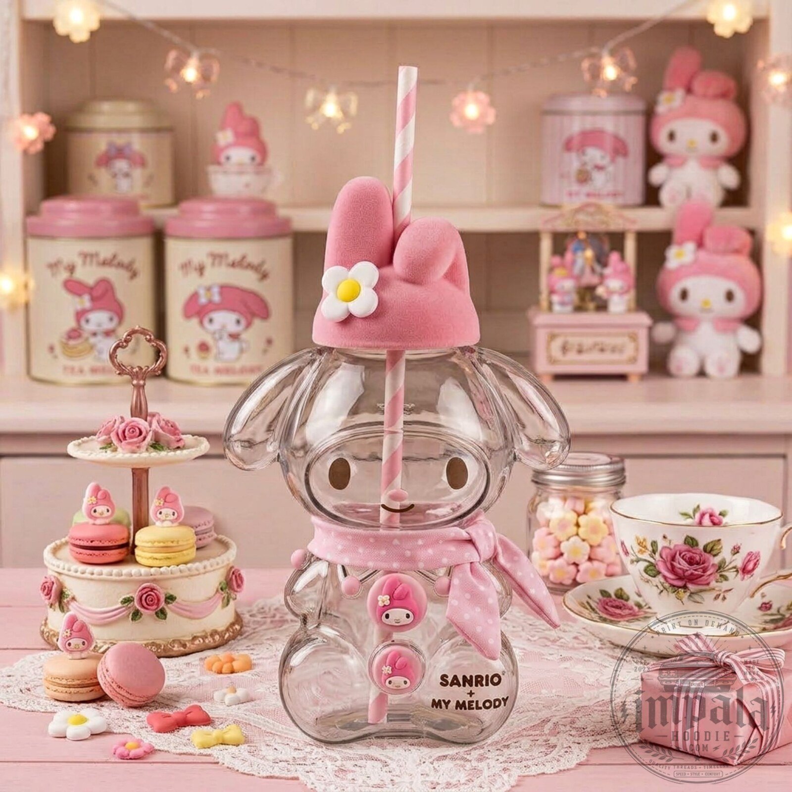 Sanrio My Melody Transparent Tumbler With Straw
