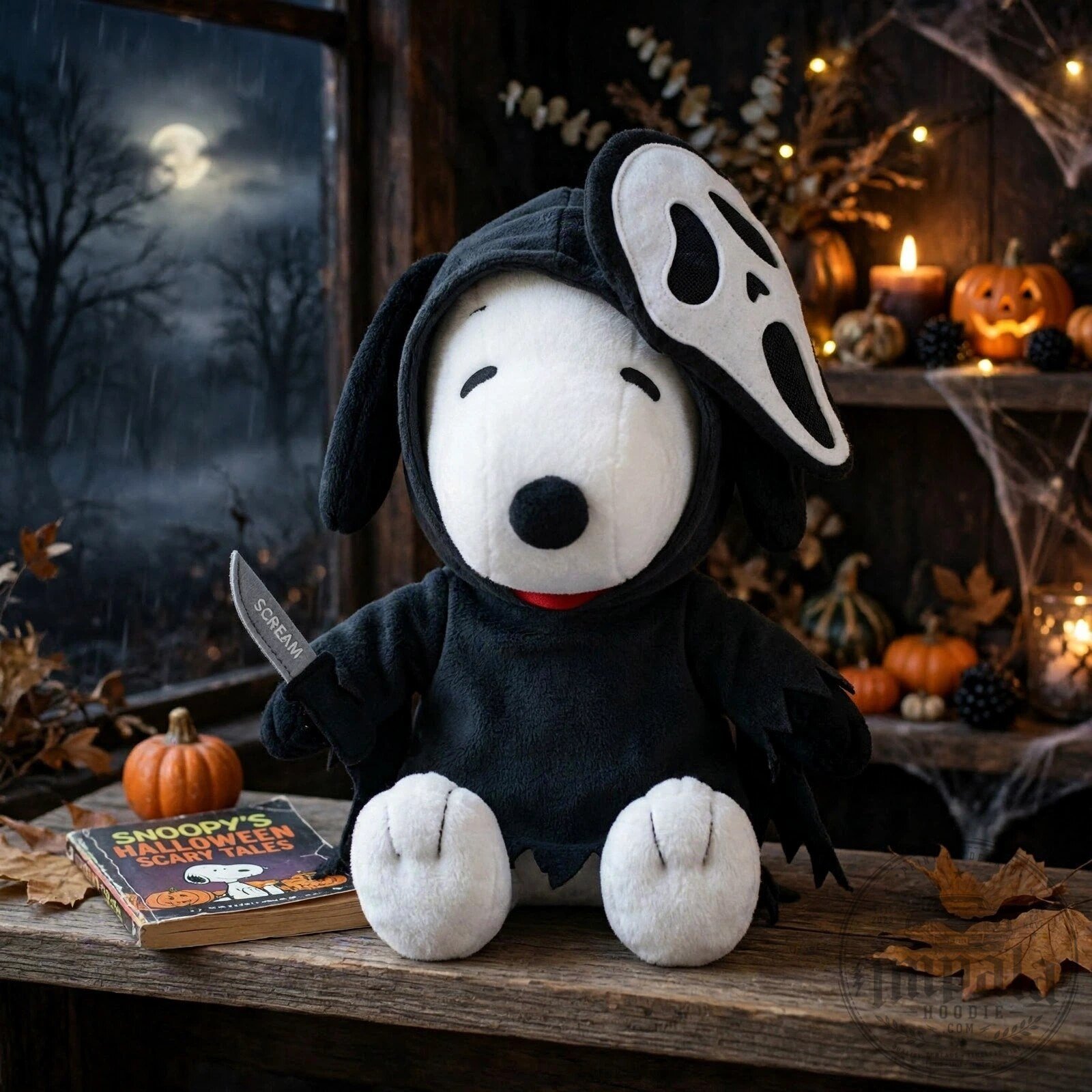 Scream Ghostface X Snoopy Halloween Plush Toy 3 Scream Ghostface X Snoopy Halloween Plush Toy