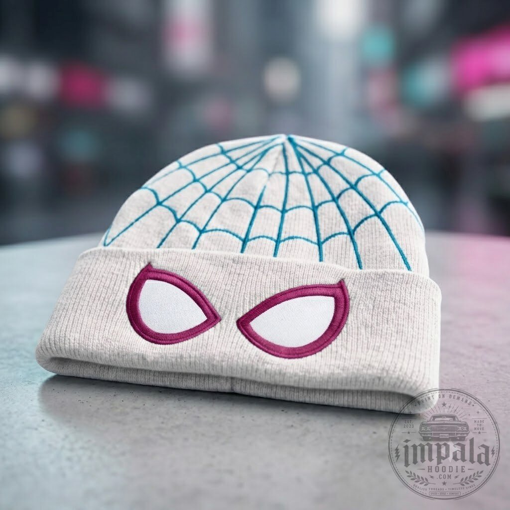 Spider-Gwen White Knit Winter Beanie Hat